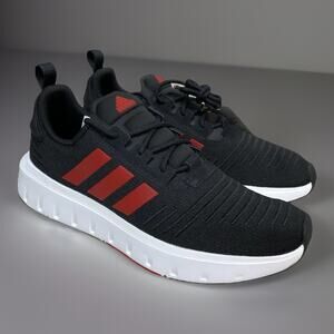 Adidas Swift Run 23 Mens Size 10.5 Black Red White Gym Running Casual IG4706 New